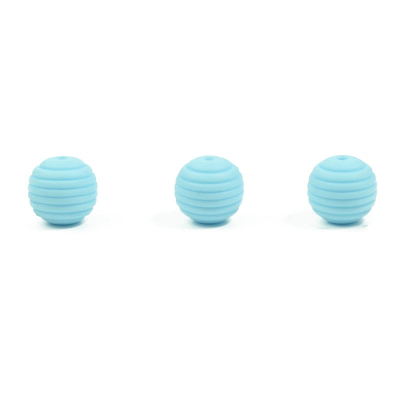 Decoendiy 50 Pieces Silicone Honeycomb Beads 15mm Colorful Thread Stripe Beehive Beads  Silicone Spacer Beads  for DIY Necklace Bracelet Jewelry Making Supplies - Image 3